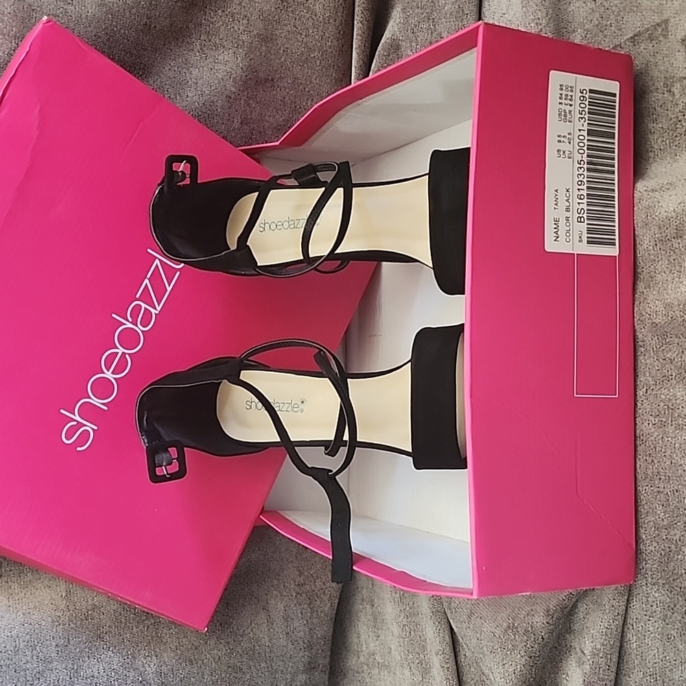 Shoe Dazzle, Tanya, Black, size 9.5